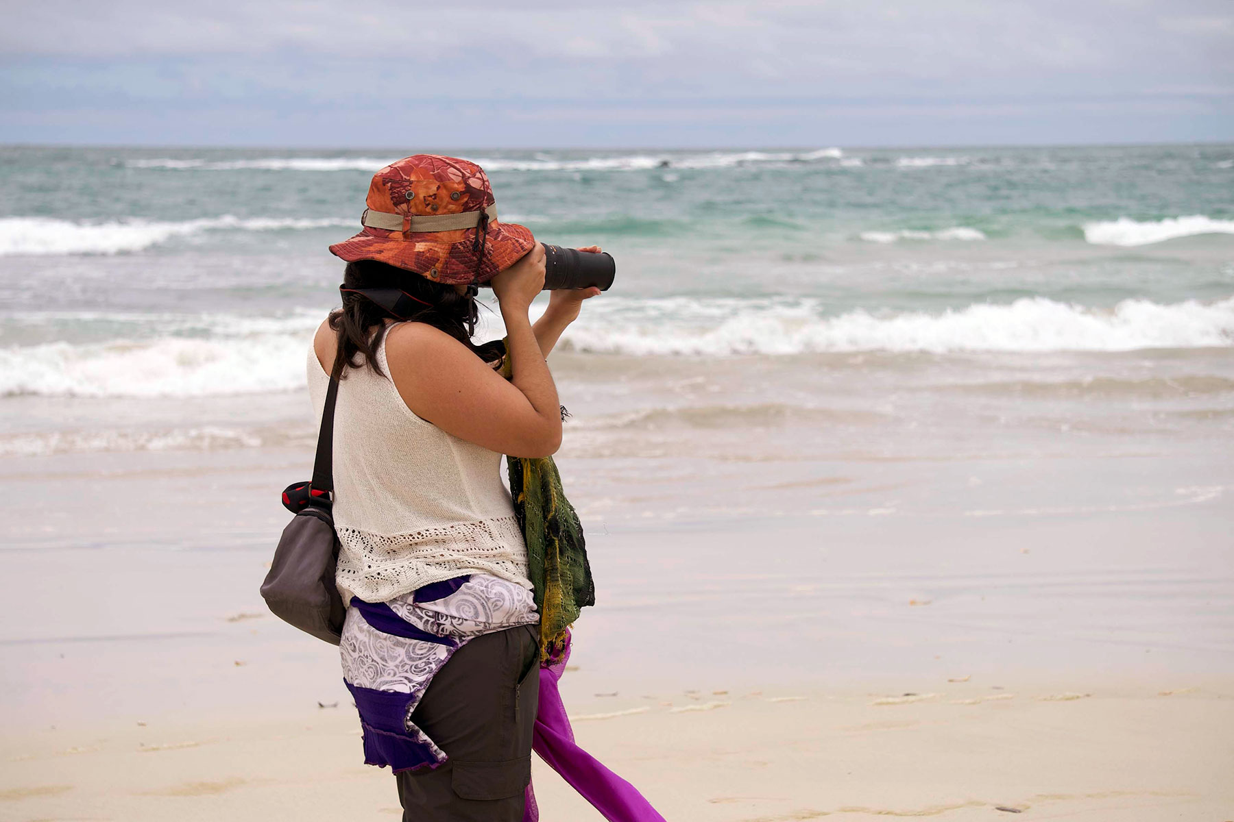 Ritual matutino en la playa